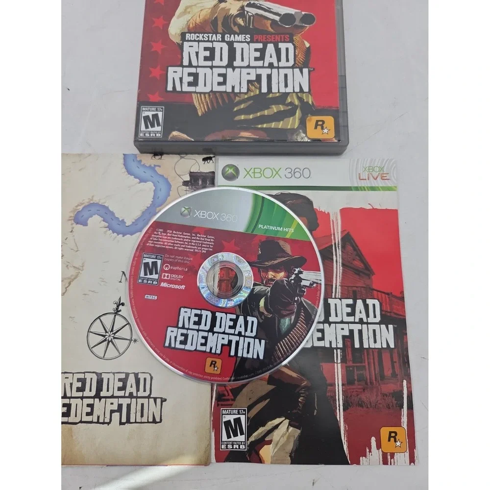 Red Dead Redemption Platinum Hits (Xbox 360) w/ Manual CIB - Tested Working